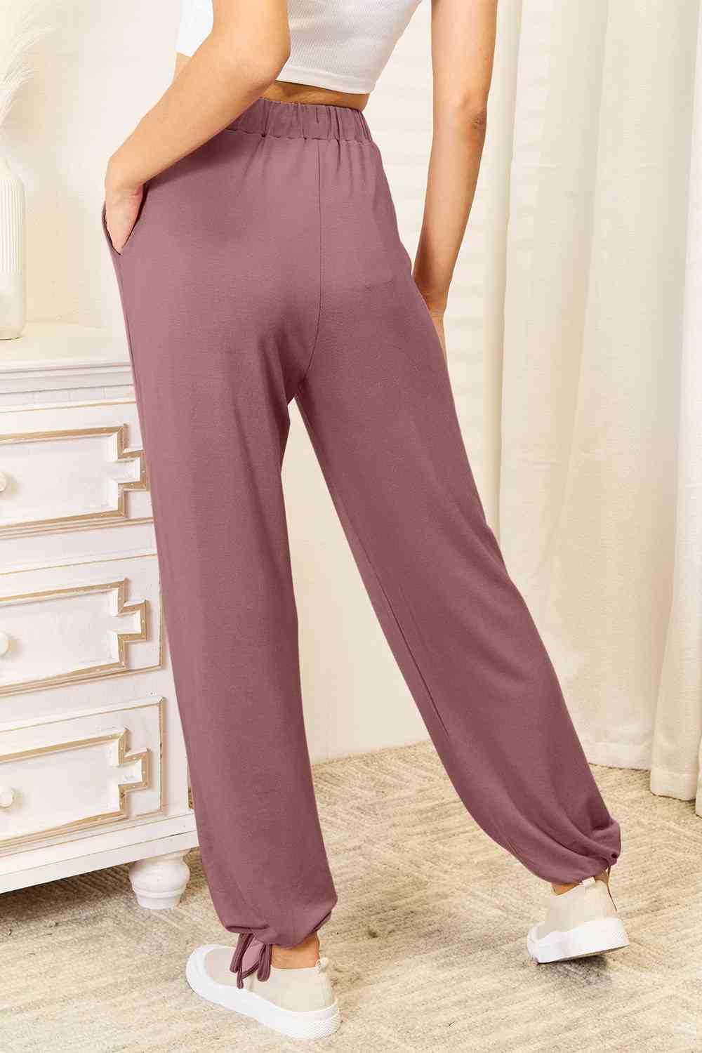 Drawstring Waist Pants- 3 Colors (Teal, Navy, Mauve)