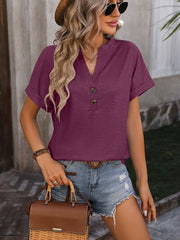Beautifully Buttoned Top- 5 Colors