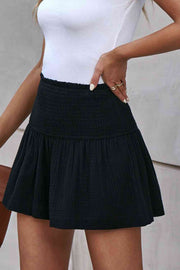 Instantly Cute Smocked Skirt- 3 Colors (Black, Apricot, Gray)