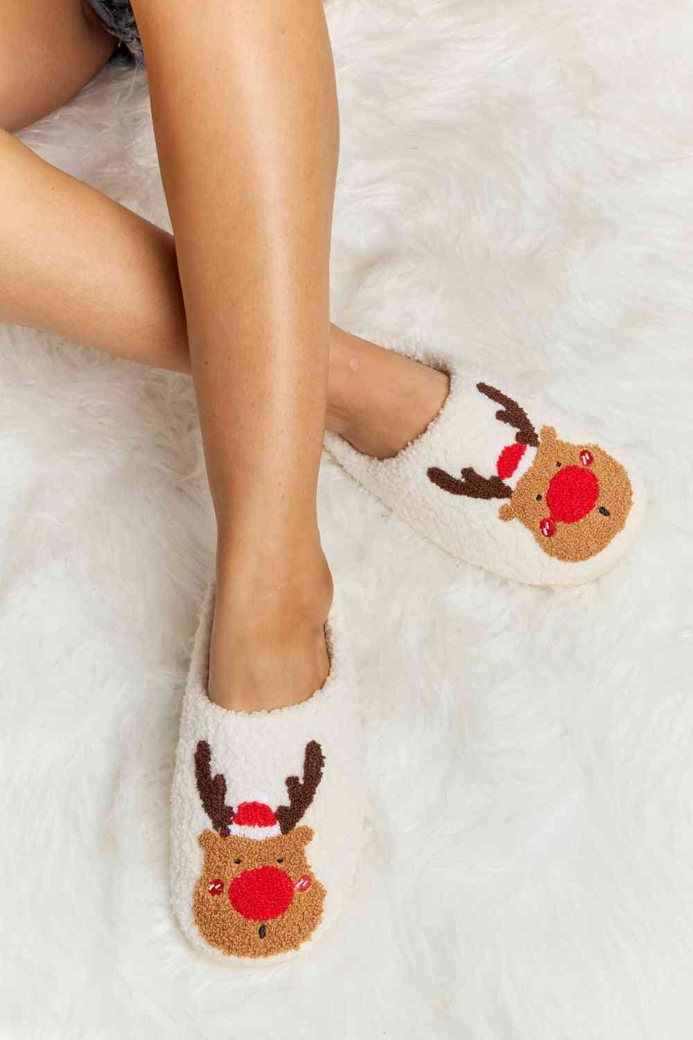 Rudolph Slippers- 2 Colors (Red, Green)