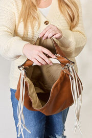 Fringe Detail Contrast Handbag