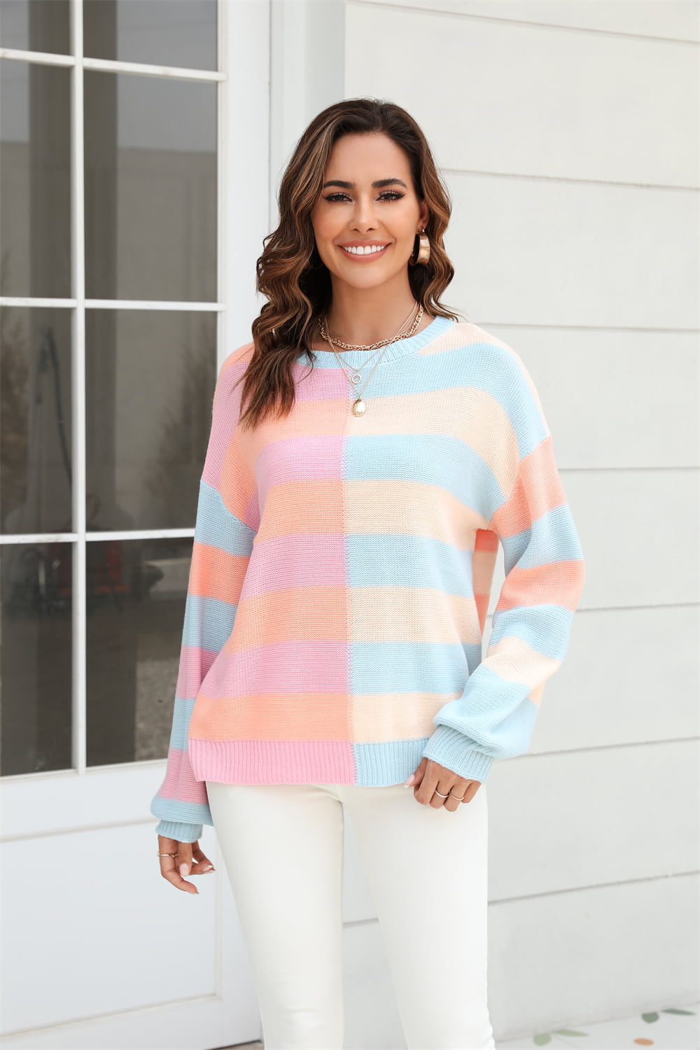 Peace of Mind Sweater- 2 Colors (Blush, Khaki)