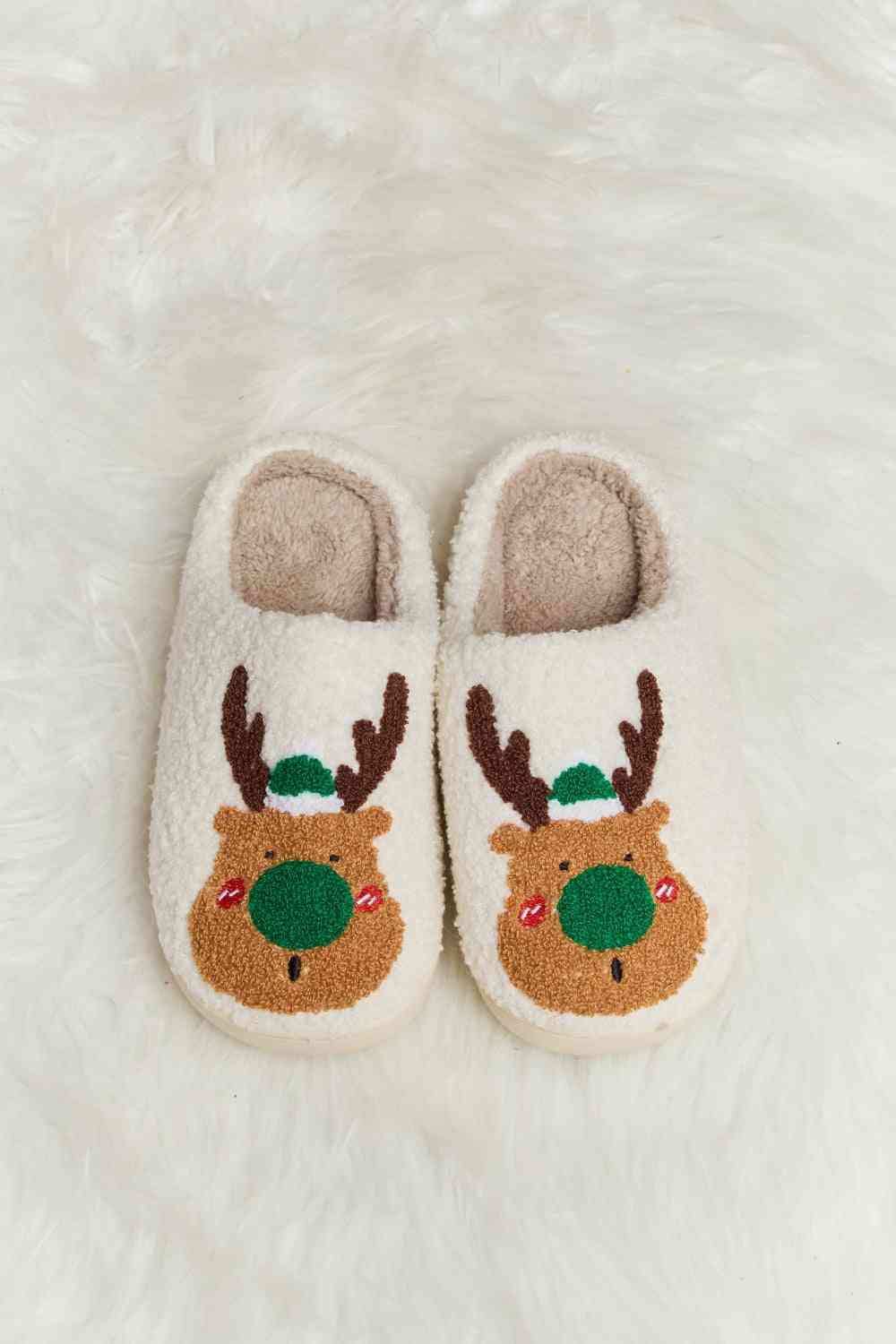 Rudolph Slippers- 2 Colors (Red, Green)