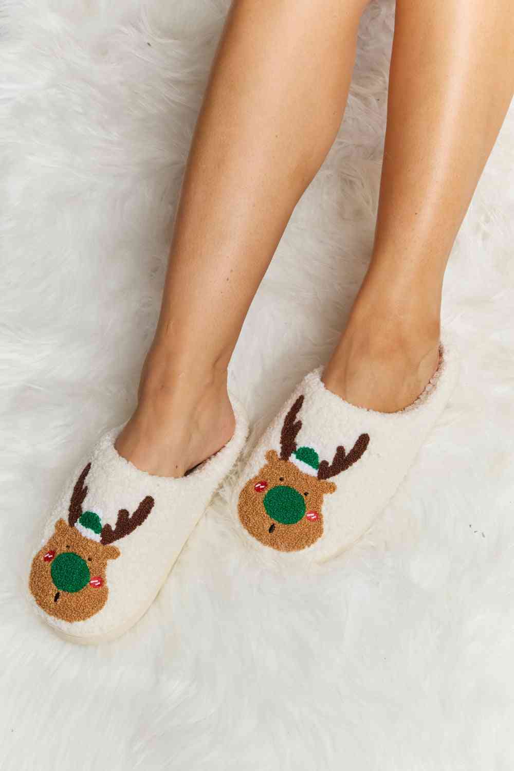 Rudolph Slippers- 2 Colors (Red, Green)