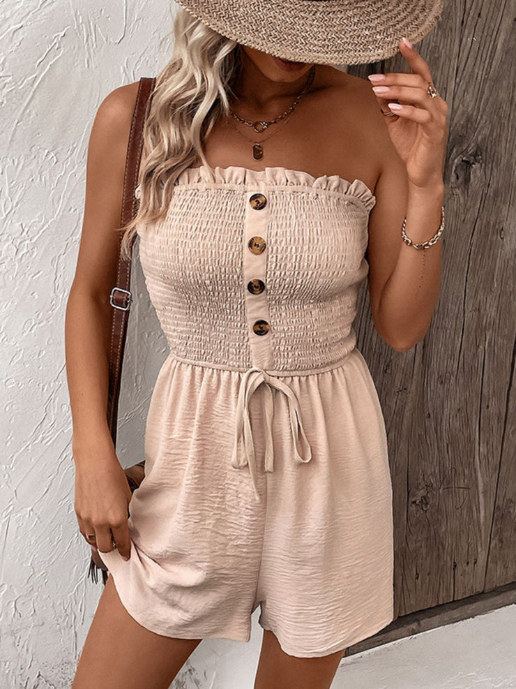Smocked Strapless Romper