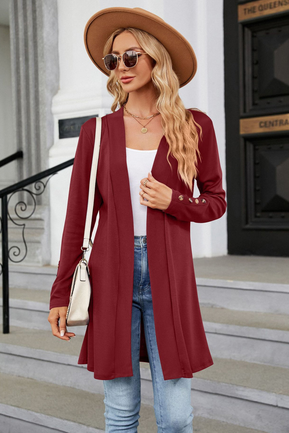 Simple Staple Cardigan- 6 Colors (Purple, Red Orange, Black, Gray, Wine, Army Green)