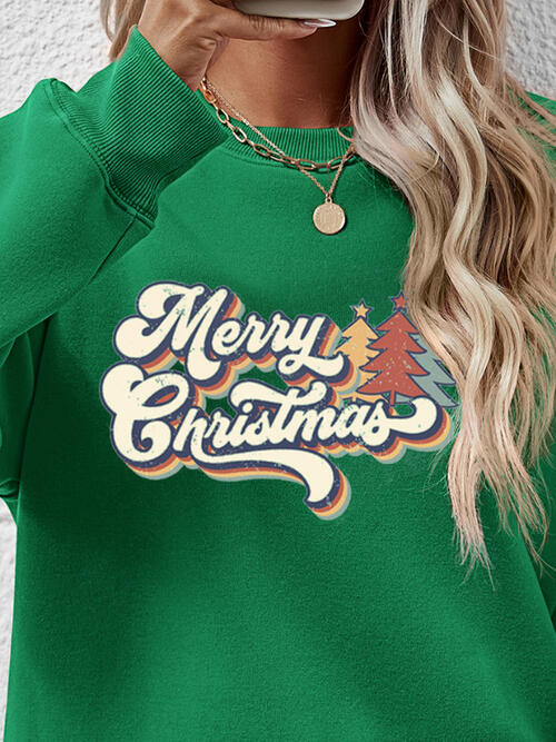 Merry Christmas Sweatshirt- 9 Colors (Blush, Charcoal, Deep Red, Mauve, Dusty Blue, Sage, Green, French Blue, Pumpkin)