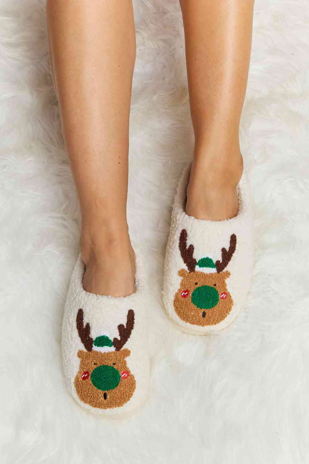 Rudolph Slippers- 2 Colors (Red, Green)