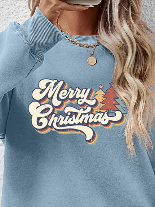 Merry Christmas Sweatshirt- 9 Colors (Blush, Charcoal, Deep Red, Mauve, Dusty Blue, Sage, Green, French Blue, Pumpkin)