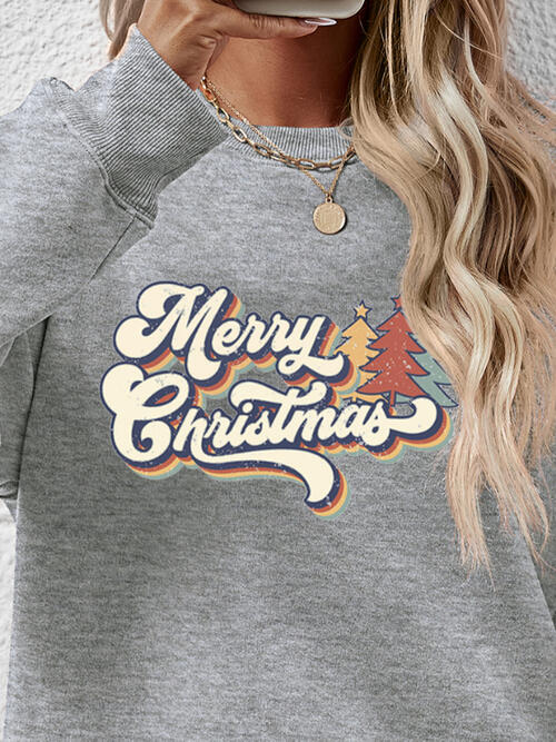 Merry Christmas Sweatshirt- 9 Colors (Blush, Charcoal, Deep Red, Mauve, Dusty Blue, Sage, Green, French Blue, Pumpkin)