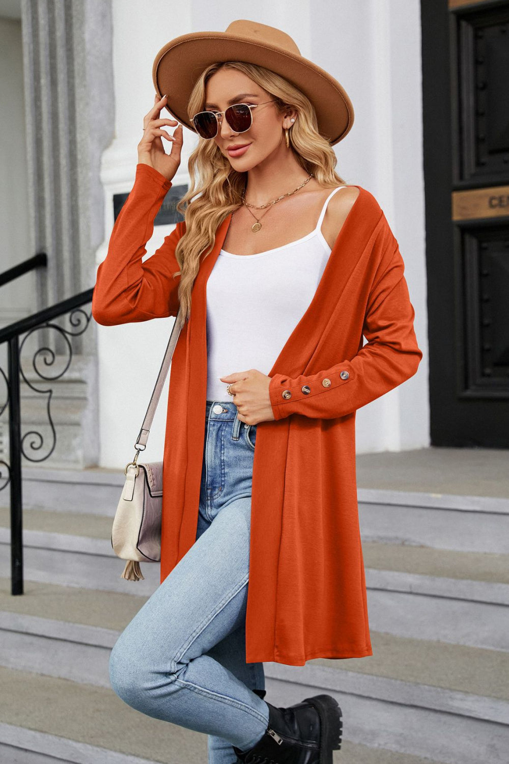 Simple Staple Cardigan- 6 Colors (Purple, Red Orange, Black, Gray, Wine, Army Green)