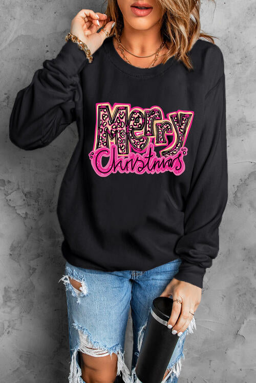 Merry Christmas Leopard Sweatshirt