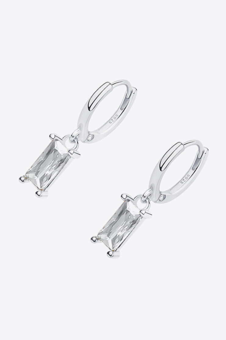 Retro 925 Sterling Silver Cubic Zirconia Drop Earrings- 8 Color Ways