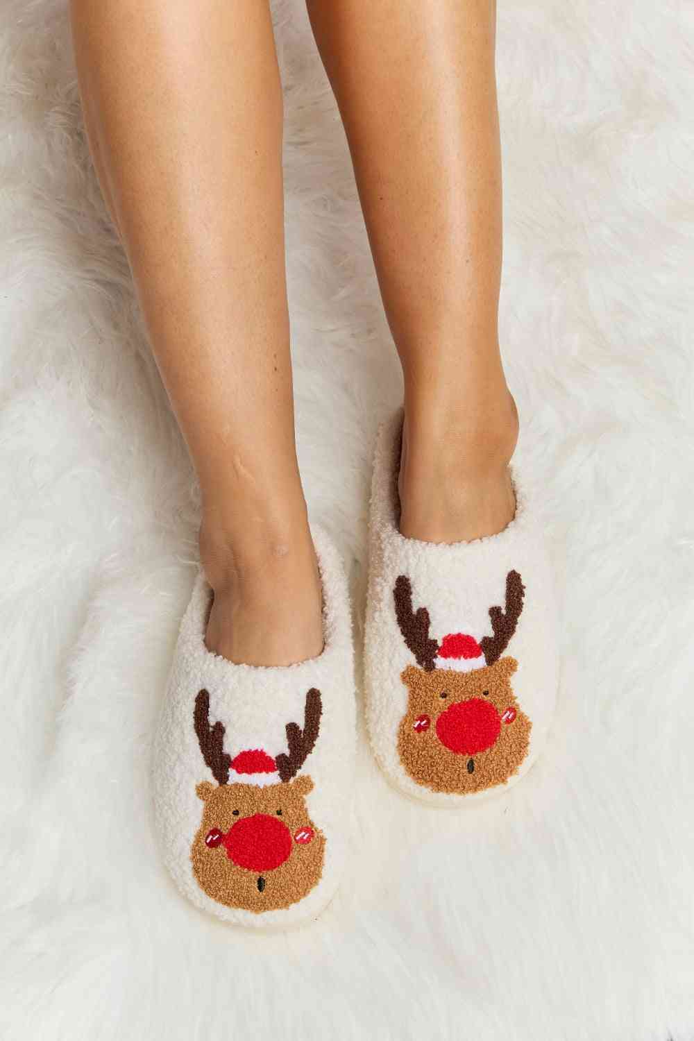 Rudolph Slippers- 2 Colors (Red, Green)