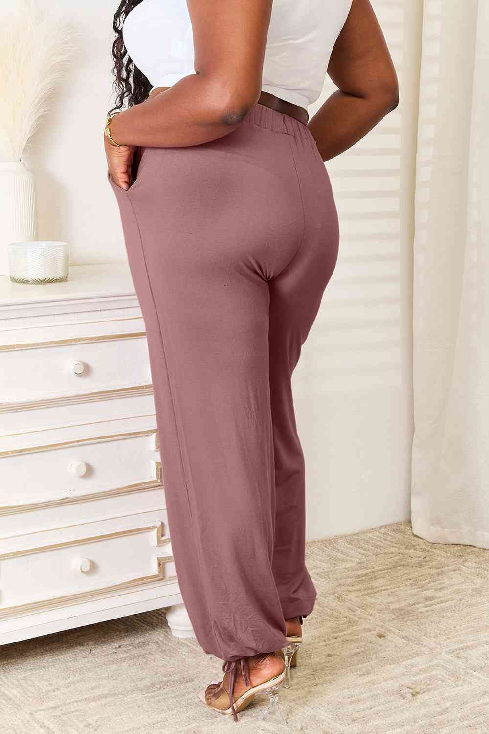 Drawstring Waist Pants- 3 Colors (Teal, Navy, Mauve)