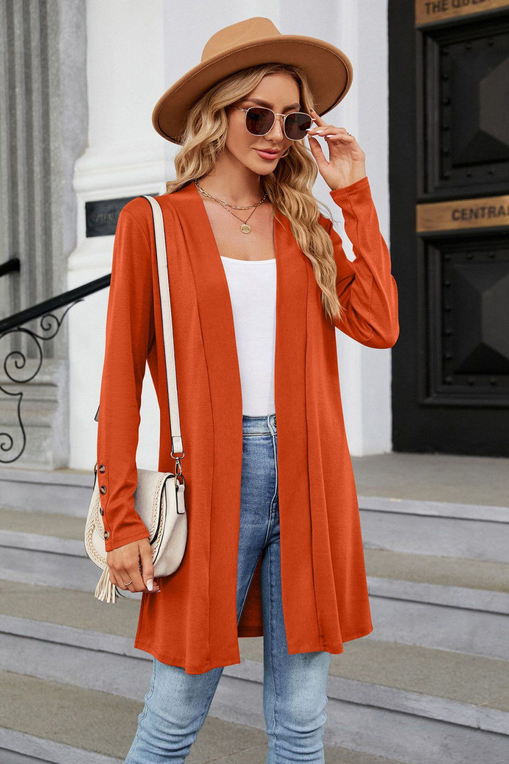 Simple Staple Cardigan- 6 Colors (Purple, Red Orange, Black, Gray, Wine, Army Green)