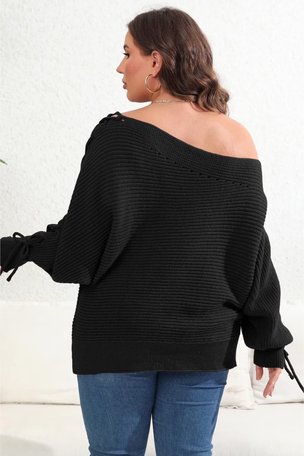 Perfectly Pearl One Shoulder Beaded Sweater