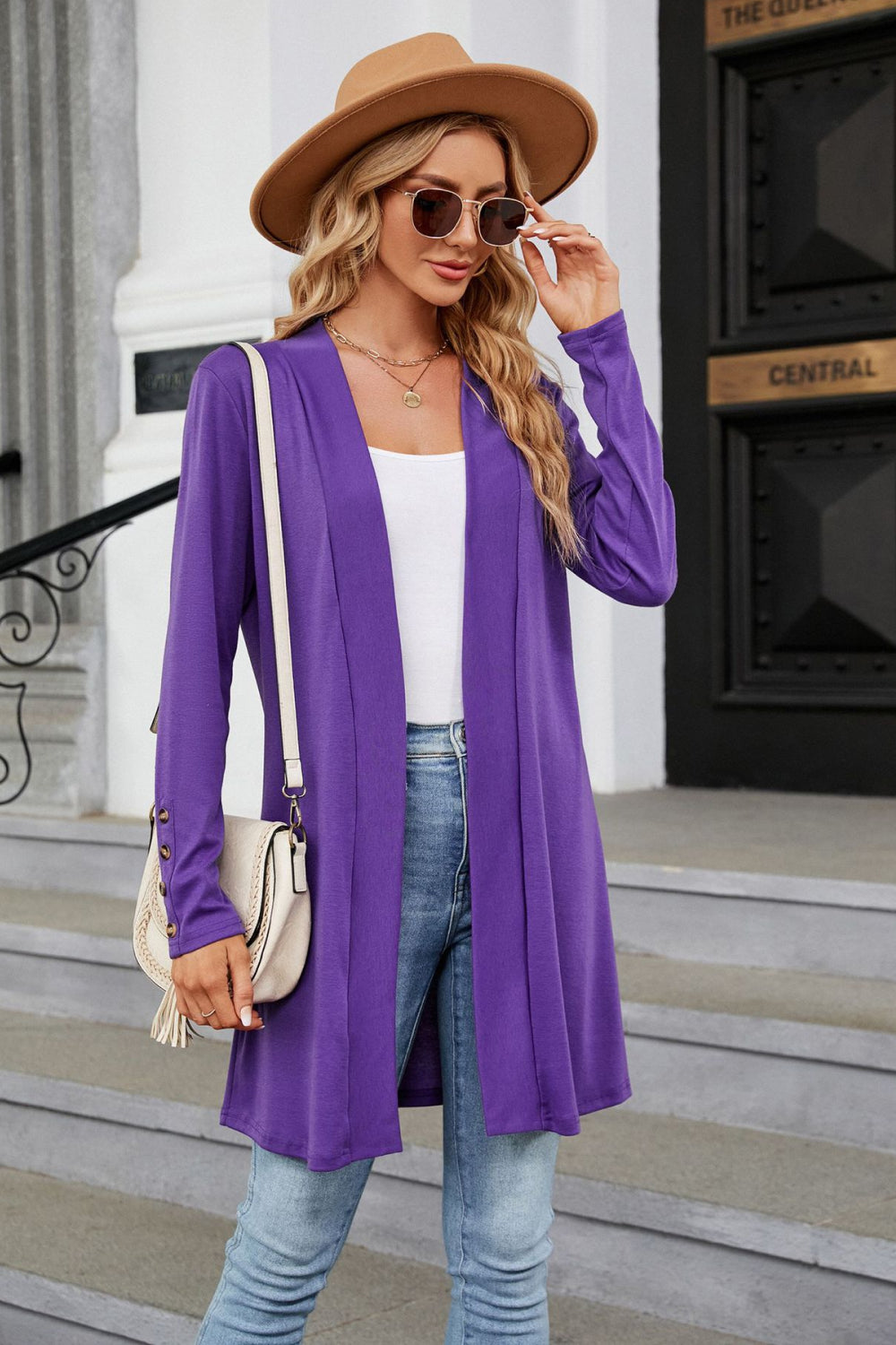 Simple Staple Cardigan- 6 Colors (Purple, Red Orange, Black, Gray, Wine, Army Green)