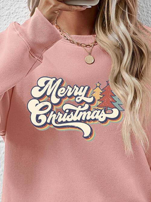 Merry Christmas Sweatshirt- 9 Colors (Blush, Charcoal, Deep Red, Mauve, Dusty Blue, Sage, Green, French Blue, Pumpkin)