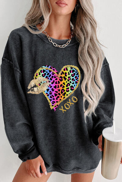 XOXO Leopard Sweatshirt