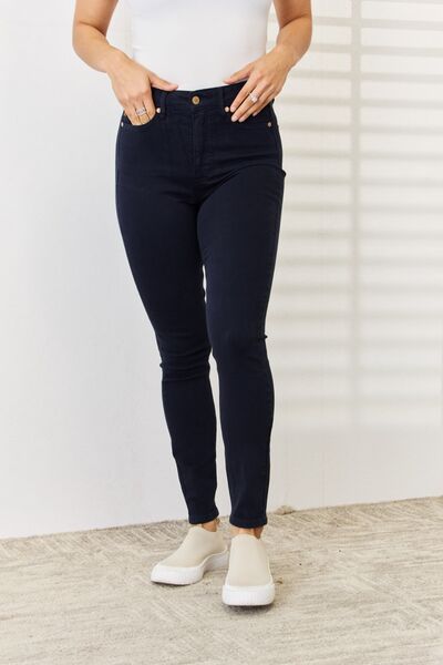 The Knott- Navy Tummy Control Judy Blue Skinny Jeans