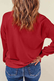 Sequin Santa Sweatshirt- 2 Colors (Pink, Wine)