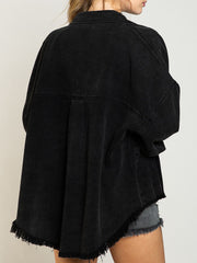Sequin Sassy Denim Jacket- Black