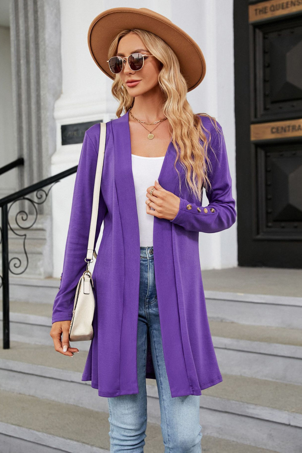 Simple Staple Cardigan- 6 Colors (Purple, Red Orange, Black, Gray, Wine, Army Green)