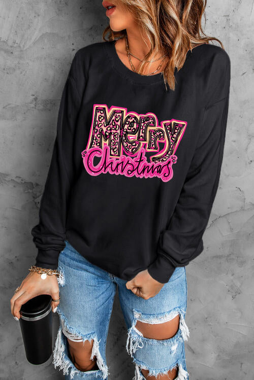 Merry Christmas Leopard Sweatshirt